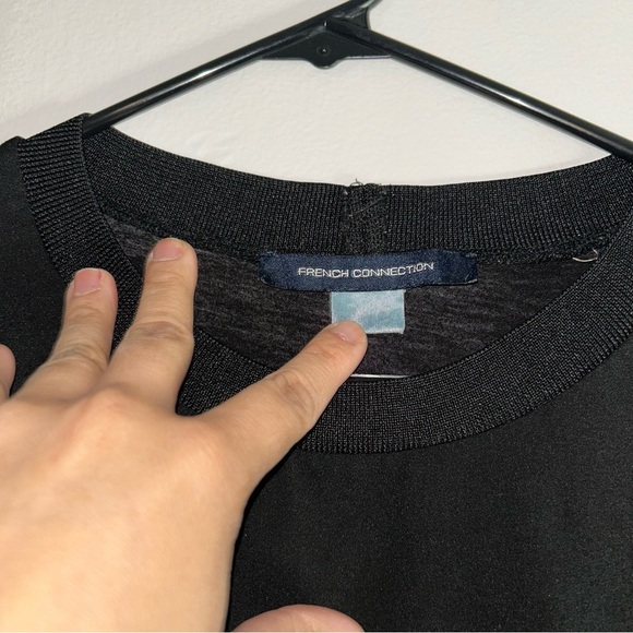 French Connection Black Top with Red Embroidery - Picture 3 of 4